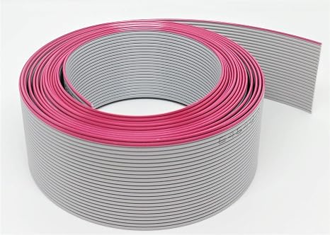 Pc Accessories - Connectors Pro 10 Feet 24P IDC Silver Flat Ribbon Cable for 2.54mm Connectors, 24 Wire, 24 Conductors, 10-FT Length