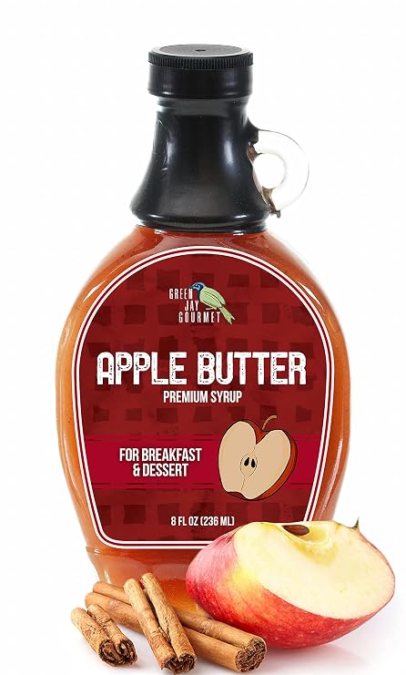 Green Jay Gourmet Apple Syrup - Premium Non GMO Fruit Syrup - 8 oz