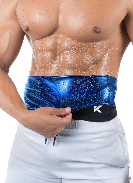 Kewlioo Men's Heat Trapping Waist Toner - Waist Trainer for Men - Comfortable & Discreet Waist Trimmer Thermo Sauna Belt