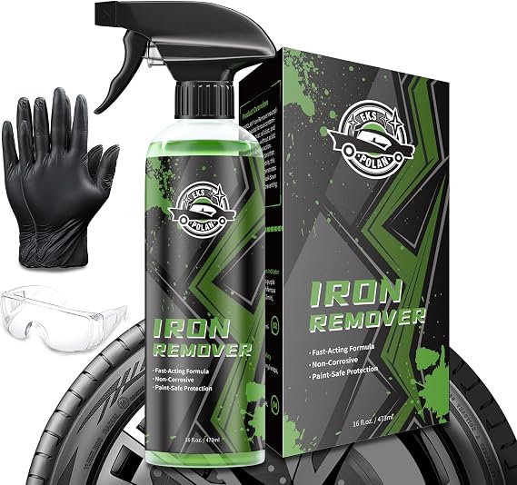 Iron Remover Car Detailing Iron Decon Spray, Pulls Out Brake Dust, Rust & Fallout -Effective on Wheels & Paint,pH Neutral Formula - 16 fl. oz.