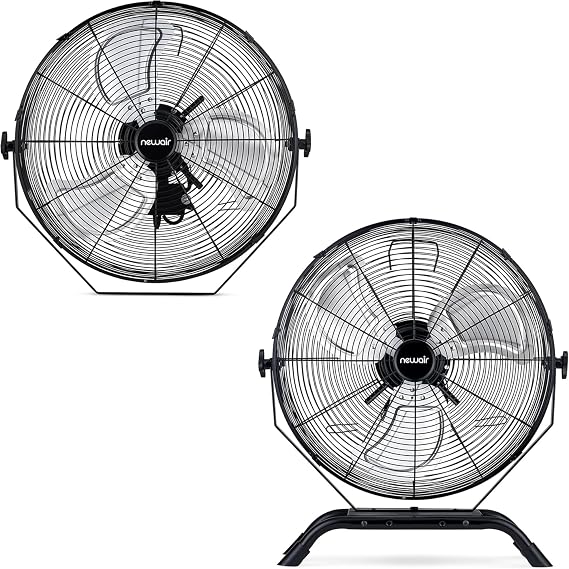 NewAir 18" 2-in-1 Floor or Wall Mount Fan, Outdoor Fan for Patios