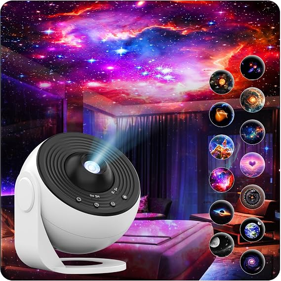 Galaxy Projector Pro for Bedroom, 13 in 1 HD Planetarium Projector with Timer,Nebula & Milky Way Star Light for Ceiling,LED Space Galaxy Bedroom Night Light for Adults Kids