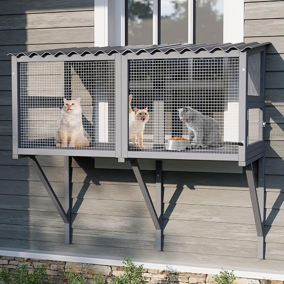 Cat Catio, Cat Window Perch for Indoor Cats, Cats Enclosure Windows
