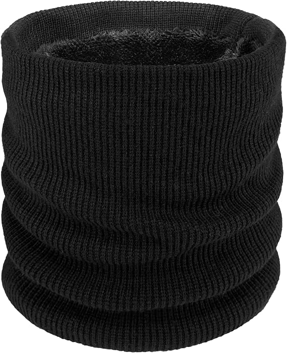 ehsbuy Winter Neck Warmer Fleece Snoods for Men Women Thermal Thick Knit Neck Gaiters Ski Mask Scarf Gifts for Cycling Outdoor