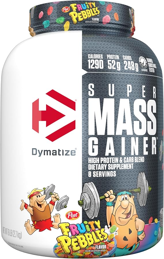 Dymatize Super Mass Gainer 52g Protein Powder, Fruity Pebbles, 6 lb