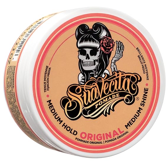 Suavecita Pomade for Women 2.3 oz Can - Medium Hold, High Shine, Water Based, Wax Like Flake Free - All Day Hair Free Gel Hairstyles Easy to Wash Off