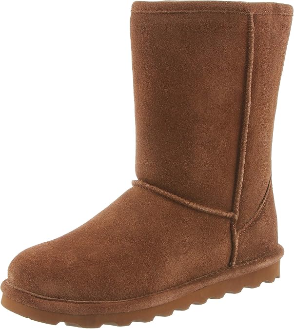 BEARPAW Women Elle Short Boot | Classic Suede, Youth Slip-On Boot, Comfortable Winter Boot, Multiple Colors