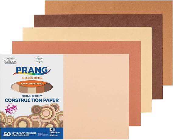 Pacon Prang (Formerly SunWorks) Construction Paper, White, 12" x 18", 50 Sheets