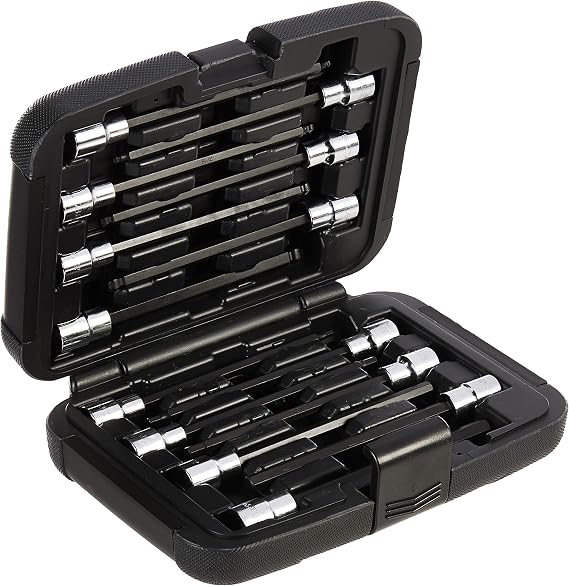 Vim Tools HXL100 14-Piece 3/8" Square Drive SAE Extra Long Hex and Ball Hex Driver Set