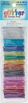 Sulyn Sparkling Glitter Sample Pack, Non-Toxic Variety Pack, 16 Assorted Classic Colors, 1.12 ounces, SUL6651