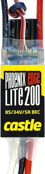 Castle Creations PHX Edge Lite 200 Amp Electronic Speed Controller with 5 Amp BEC