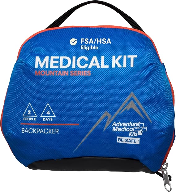 Adventure Medical Kits Mountain Series, Backpacker Medical Kit - 96 Pieces, blue/orange, one size (0100-1003)