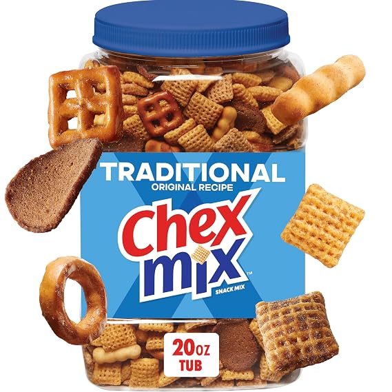 Traditional Chex Mix, Original Recipe, Resealable Tub, 20 oz