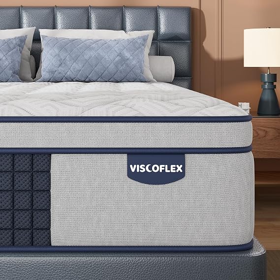 Extra Firm Queen Mattress 14 Inch, Deep Sleep Hybrid Mattress for Lumbar Support & Back Side Sleepers, Pain Relief Mattresses in a Box with Pocket Springs & Cooling Gel - , CertiPUR-US