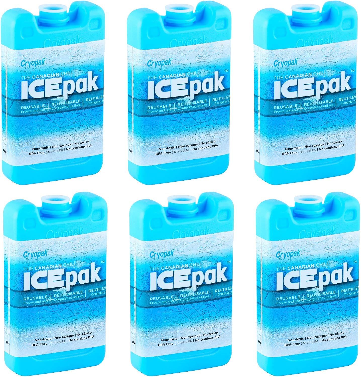 Cryopak Reusable Ice Pack for Lunch Boxes 6 Pack Ice Mats for Coolers
