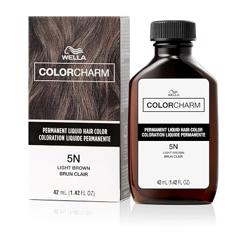 COLORCHARM Permanent Liquid Hair Color for Gray Coverage, Light Brown