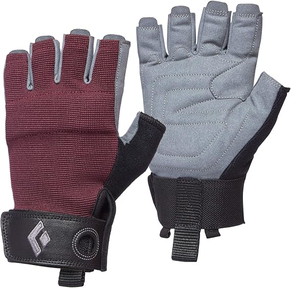BLACK DIAMOND Women's Crag Gloves | Breathable Stretch Mesh | Synthetic Leather Palm | Durable Protection for Belaying & Via Ferrata