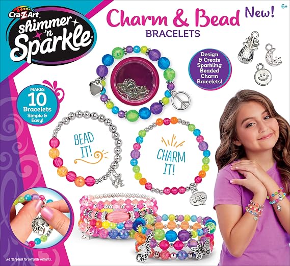 SHIMMER 'N SPARKLE CRA-Z-Art Charm & Bead Bracelets Kit