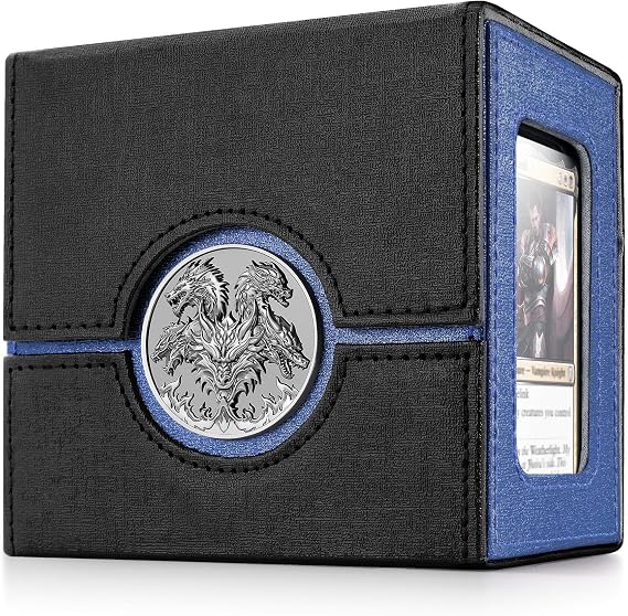 Dragon Commander Deck Box with dice Tray,Kabinka DND Dice Set, 7pcs Mini Metal Dice with Pocket Watch Shell
