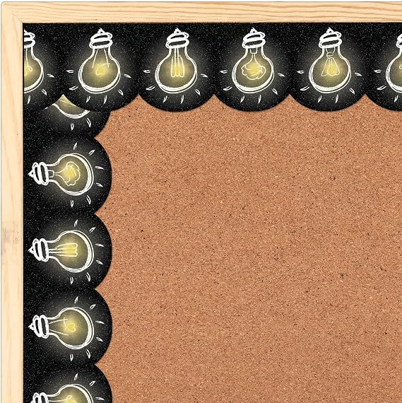 Chivao 60 Pcs Light Bulb Bulletin Board Borders 60ft Bulletin Board Trim