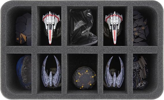 Feldherr HS070A008 foam tray compatible with Battlestar Galactica: Starship Battles - 10 compartments