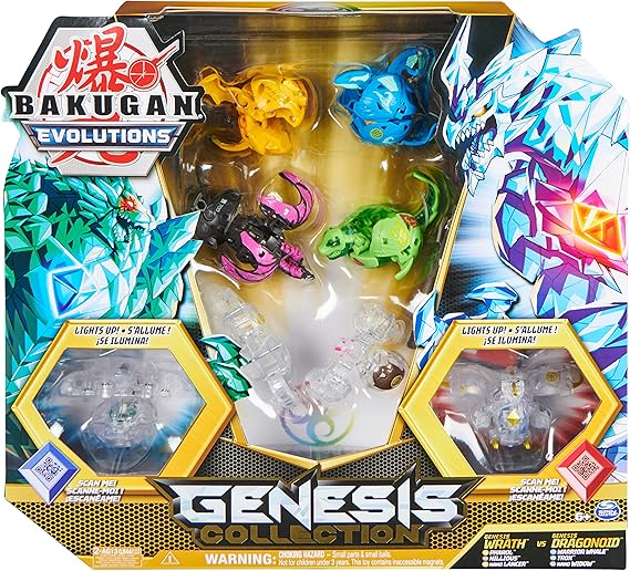 BAKUGAN Evolutions, Genesis Collection Pack, Includes NEW Light Up, Kids’ Toys for Boys Aged 6+, AS SEEN ON ROBLOX, NETFLIX and POP TV