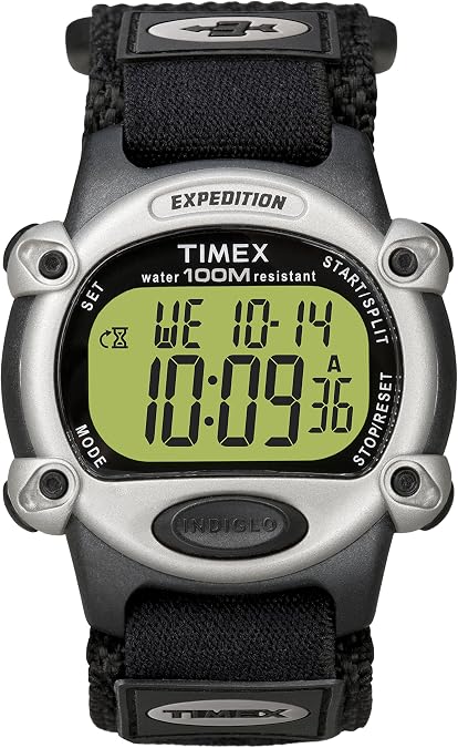 Timex Men's T48061 Expedition Full-Size Digital CAT Black Fast Wrap Strap Watch