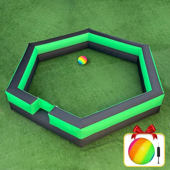 20FT Gaga Ball Pit Portable,Inflatable Gaga Ball Pit with Blower for Indoor Outdoor School Family Activities Giant Inflatable Sport Game