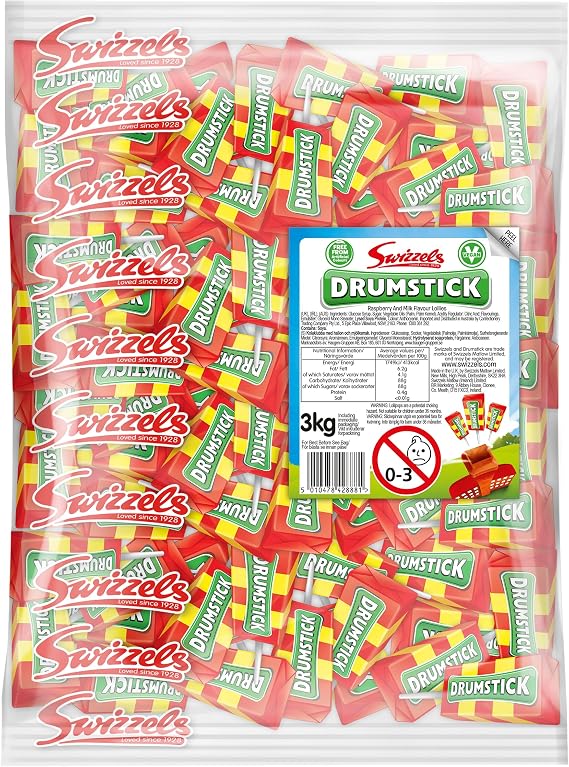 Swizzels Drumstick Lollies 3kg, Pack of 1
