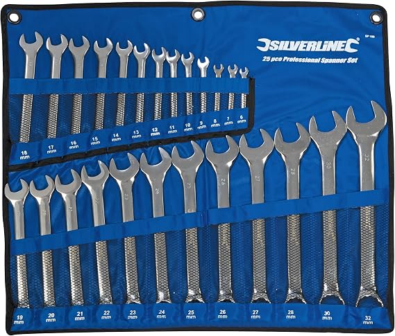 Silverline SP100 Combination Spanner Set 25-Piece 6 - 32mm
