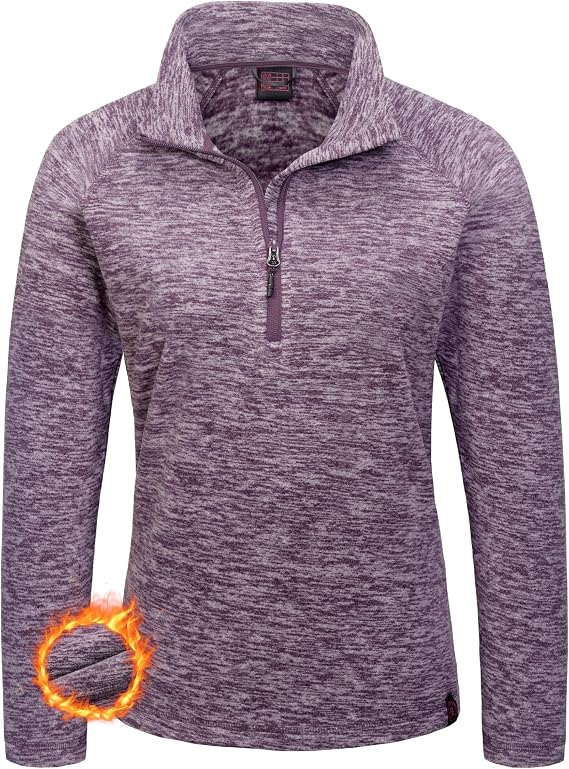 Little Donkey Andy Womens 1/4 Zip Fleece Sweatshirts Long Sleeve Running Pullover Athletic Shirts