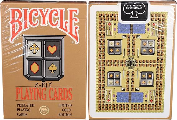 Bicycle 8-Bit Playing Cards, Gold
