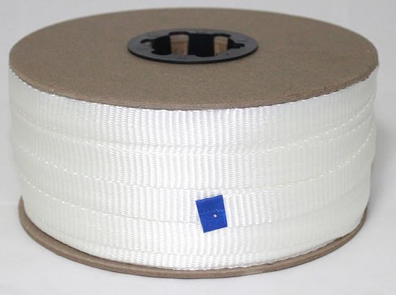 Cajun Tie Downs White Pull Line 3/4 Inch, 2,500 lb, Flat Polyester Pulling Tape, Conduit Wire Pulling, Made in USA, 300 ft