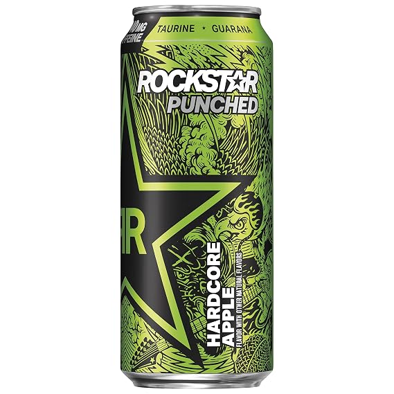 Rockstar Energy Drink, Hardcore Apple, 16 Fl Oz Can