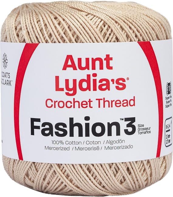 Red Heart Fashion Crochet, Cotton Size 3, Natural (182-226)