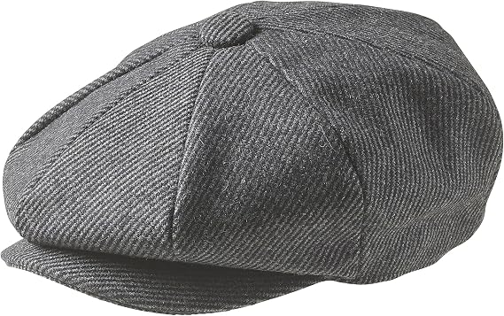 PEAKY BLINDERS 8 Piece 'Newsboy' Style Flat Cap -Tweed Wool Fabric Variations