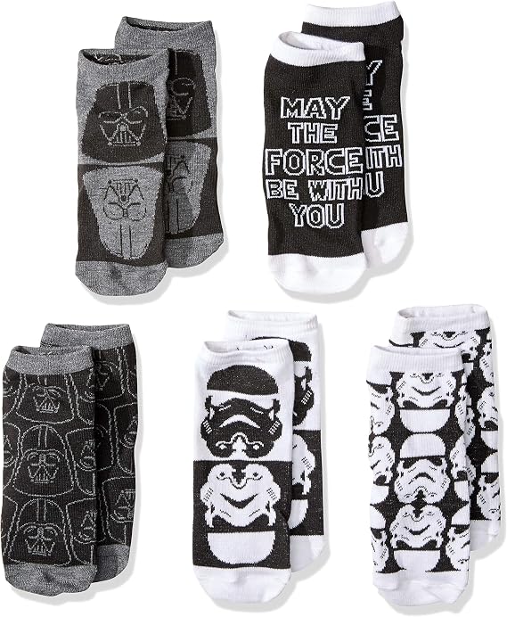 STAR WARS Stormtrooper Darth Vader 5 Pack Low Cut Socks