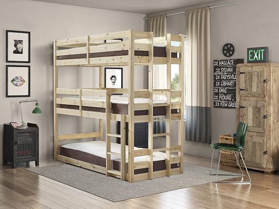 STRICTLY BEDS&BUNKS Pandora Triple Sleeper, 3ft Single