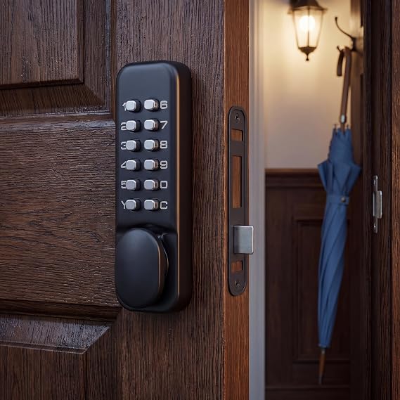 Digital Door Lock,Mechanical Combination Gate Lock, Waterproof Keyless