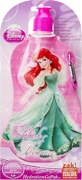 Zak Designs Disney Princess Collapsible Water Bottle by Zak Designs, 15-Ounce