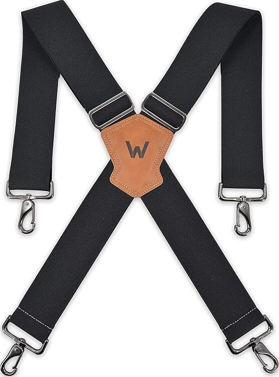 WELKINLAND Heavy-Duty 2Inch-Wide Full-Elastic Work Suspender For Jeans