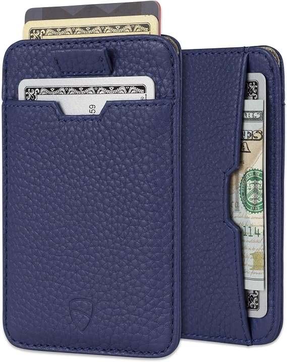 Vaultskin Chelsea RFID Protection Wallet for Men and Women Leather Card Holder for Credit Cards and Ids 3 Card Slots for up to 8 Cards
