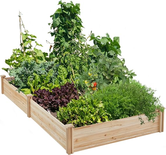 Yaheetech Wooden Raised Garden Bed Outdoor Planter Box, Wood