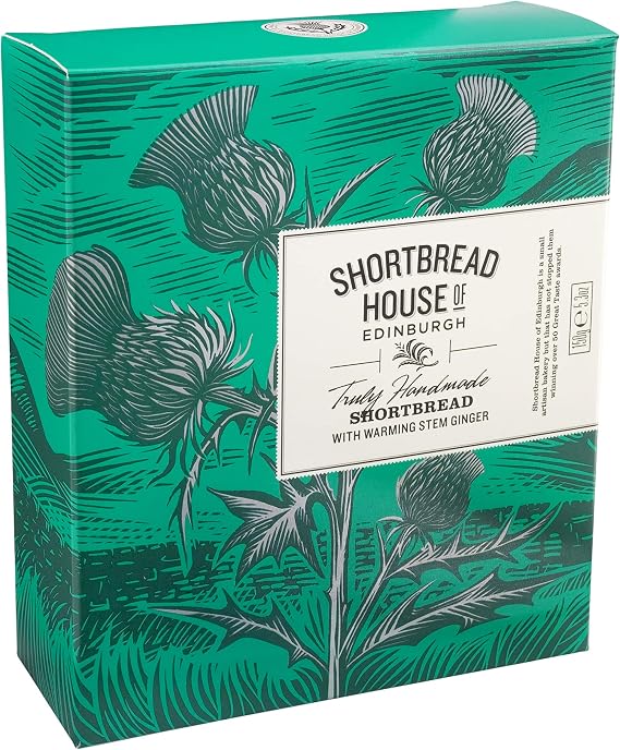 Shortbread House of Edinburgh Handmade Mini Shortbread Biscuits with Warming Stem Ginger, 150 g (Pack of 1)