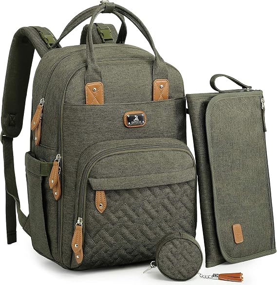 Dikaslon Baby Changing Bags Backpack, Large Baby Bag, 19 Pockets, Outdoors