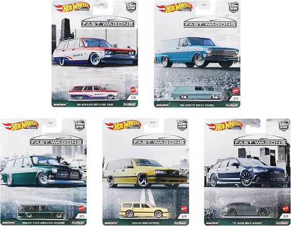 Hot Wheels Premium Car Culture 2021 Fast Wagons Set of 5