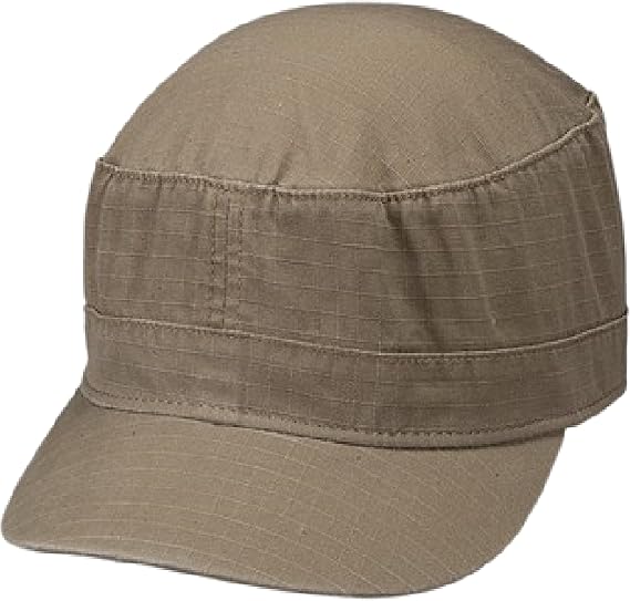 Cameo Cotton Ripstop Fitted Army Cap, Dark Khaki