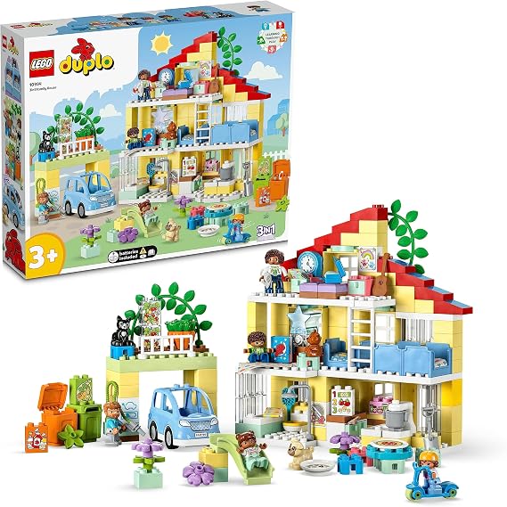 LEGO® DUPLO® Kasabası 3’ü 1 Arada Aile Evi 10994 Oyuncak Yapım Seti (218 Parça)