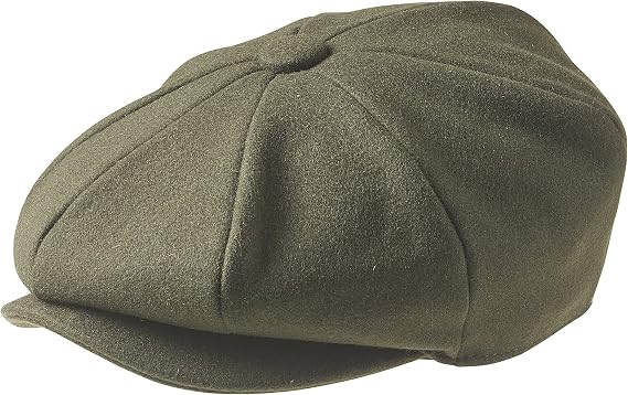 PEAKY BLINDERS 8 Piece 'Newsboy' Style Flat Cap -Tweed Wool Fabric Variations
