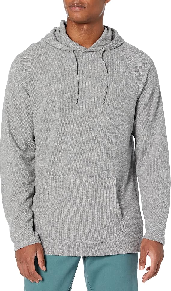 Amazon Essentials Men's Pullover Hoodie, Long-Sleeve Slub Thermal
